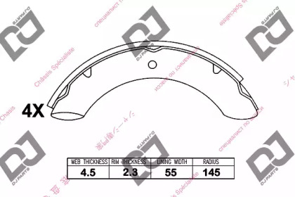 Комлект тормозных накладок DJ PARTS BS1165